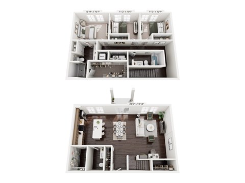 3 bed 2 bath B at Portrait Midtown Apartments, Carmel, 46032